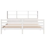 vidaXL Lit bibliothèque sans matelas blanc 180x200 cm bois pin massif
