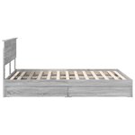 vidaXL Lit de Rangement Gris Sonoma 135 x 190 cm Bois d'ingénierie