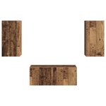 vidaXL Ensemble meuble TV 2 Pièces Bois ancien Bois d'ingénierie