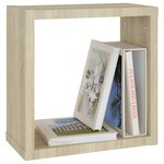 vidaXL Étagères cube murales 4 Pièces Chêne sonoma 30x15x30 cm