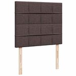 vidaXL Sommier à lattes de lit et matelas marron foncé 120x190cm tissu