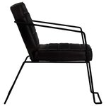 vidaXL Fauteuil Noir Cuir véritable