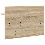 vidaXL Porte-manteau mural avec étagère Chêne sonoma 60 x 40 x 12 cm
