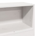 vidaXL Lit bibliothèque sans matelas blanc 100x200 cm bois massif