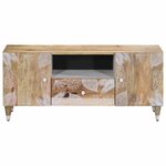 vidaXL Meuble TV 105x33 5x46 cm bois massif de manguier