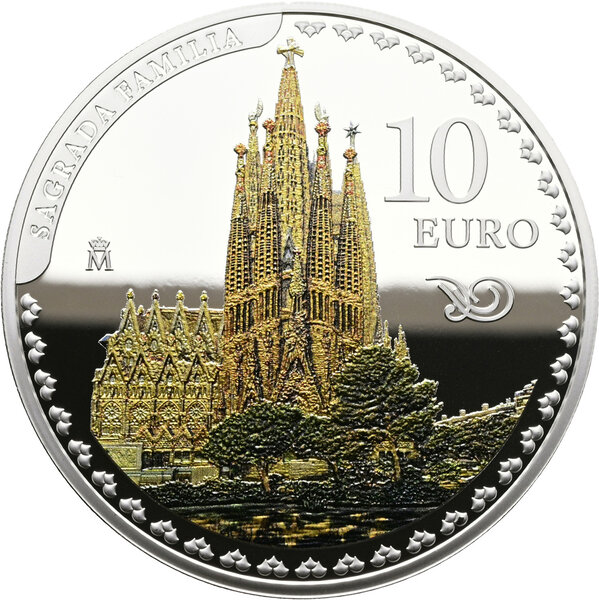 Monnaie SAGRADA FAMILIA Antoni Gaudi Argent 10€ Euro Spain 2026