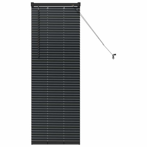 vidaXL Store de Fenêtre avec des rideaux Autre Noir 80 x 130 cm Aluminium