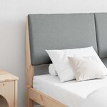 vidaXL Tête de lit capitonnée Gris clair 160 cm Pin massif