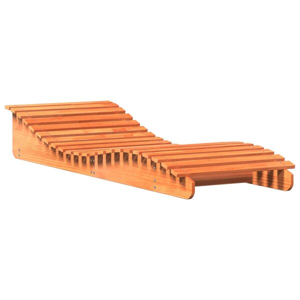 vidaXL Chaise longue cire marron 205x70x31 5 cm bois massif de pin