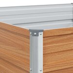 vidaXL Jardinière surélevée Marron Clair 320 x 80 x 77 cm
