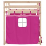 vidaXL Lit superposé sans matelas rose 80x200 cm bois de pin massif