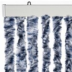 vidaXL Moustiquaire Bleu blanc et argenté 90x220 cm Chenille