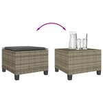 vidaXL Ensemble de bistro 3 Pièces avec coussins gris résine tressée