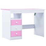 Bureau table poste de travail meuble d'ordinateur informatique étude pour enfants Inclinable Rose et rose 02_0023933