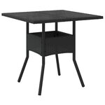 vidaXL Ensemble à manger de jardin et coussins 5 Pièces noir rotin verre