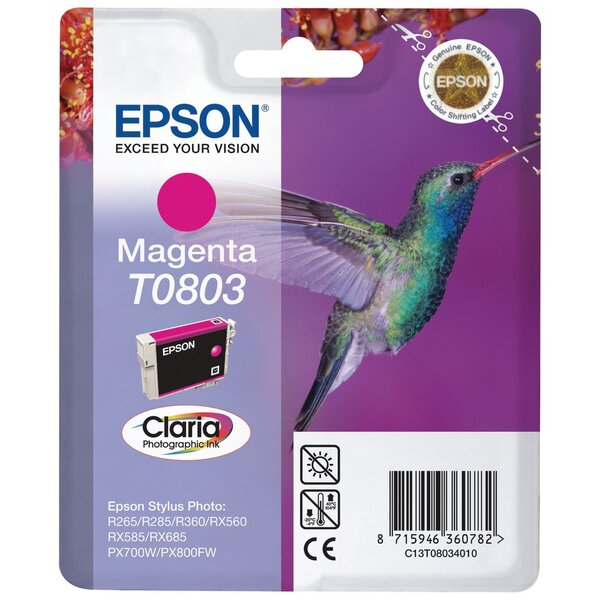 Cartouche d'encre epson colibri t0803 (magenta)