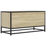 vidaXL Meuble TV chêne sonoma 80x34 5x40 cm bois d'ingénierie et métal