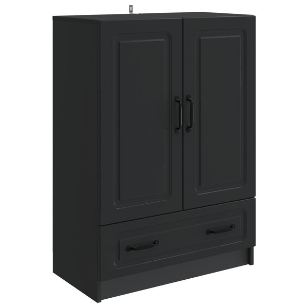 vidaXL Buffet avec tiroir Noir 66 x 34 5 x 92 cm Bois d'ingénierie