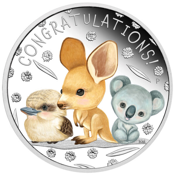 Pièce de monnaie en Argent 50 Cents g 15.57 (1/2 oz) Millésime 2023 NEWBORN 1/2