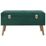 Banc banquette avec compartiment de rangement 80 cm vert velours 02_0010985