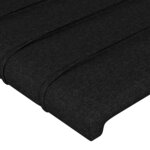 vidaXL Tête de lit avec oreilles Noir 93x23x78/88 cm Tissu