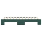 vidaXL Lit de jour avec gigogne sans matelas vert foncé 90x200 cm