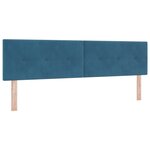 Lit Box Spring vidaXL avec Matelas Bleu Foncé 180x200 cm Velours