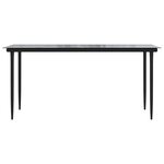 vidaXL Ensemble à manger de jardin coussins 7Pièces noir poly rotin verre