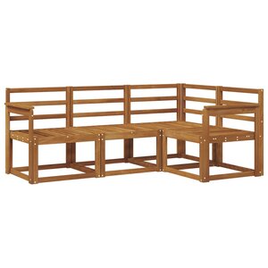 vidaXL Ensemble de canapés d'extérieur 4 Pièces Naturel