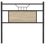 vidaXL Tête de lit chêne sonoma 80 cm bois d'ingénierie et acier