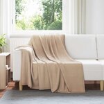vidaXL Jeté Camel 200 x 150 cm Toison