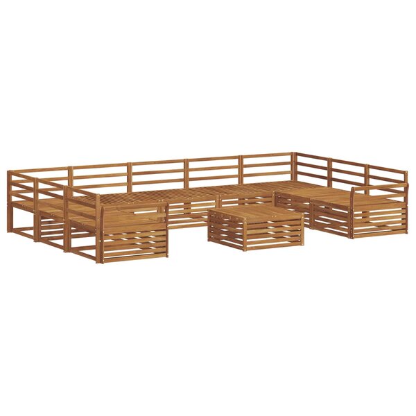 vidaXL Ensemble de canapés d'extérieur 10 pc Naturel