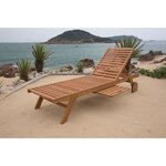 RAUHA Bain de soleil en eucalyptus FSC 195 x 71x 33 cm