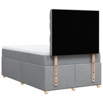 vidaXL Sommier à lattes de lit avec matelas Gris clair 120x200cm Tissu