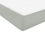 vidaXL Sommier à lattes de lit et matelas gris clair 90x210 cm velours