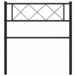 vidaXL Tête de lit de remplacement métal noir 100 cm