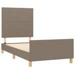 vidaXL Cadre de lit sans matelas taupe 90x190 cm tissu