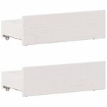 vidaXL Lit bibliothèque sans matelas blanc 75x190cm bois de pin massif