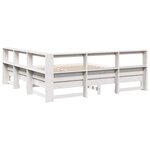 vidaXL Lit bibliothèque sans matelas blanc 180x200 cm bois pin massif