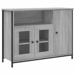 vidaXL Buffet sonoma gris 100x35x75 cm bois d'ingénierie