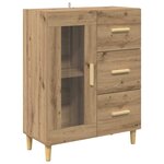 vidaXL Haut Armoire avec tiroir Chêne artisanal 69 5 x 34 x 180 cm