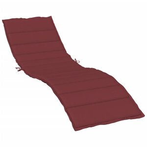 vidaXL Coussin de chaise longue rouge bordeaux mélangé 200x70x4 cm