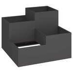 vidaXL Cache-pot de jardin Noir 100 x 100 x 60 cm Acier