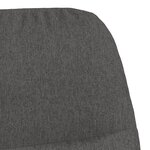 vidaXL Chaise à bascule avec repose-pied Gris foncé Tissu