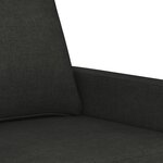 vidaXL Canapé à 2 places Noir 120 cm Tissu