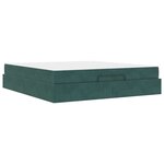 vidaXL Cadre de lit avec matelas avec matelas 2 Pièces Vert Velours