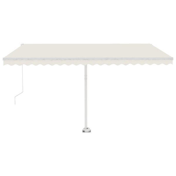 vidaXL Auvent manuel rétractable sur pied 400x350 cm Crème
