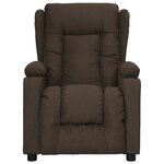vidaXL Fauteuil inclinable Marron foncé Tissu