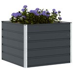 vidaXL Jardinière Anthracite 100 x 100 x 75 cm Acier
