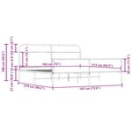 vidaXL Cadre de lit en métal sans matelas chêne fumé 183x213 cm